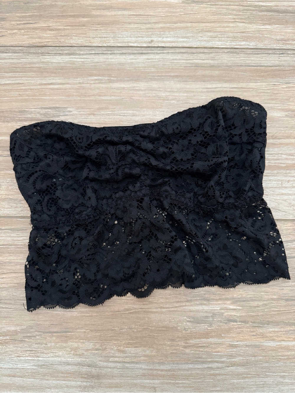 Xhilaration Black Lace Strapless Bandeau Size Small